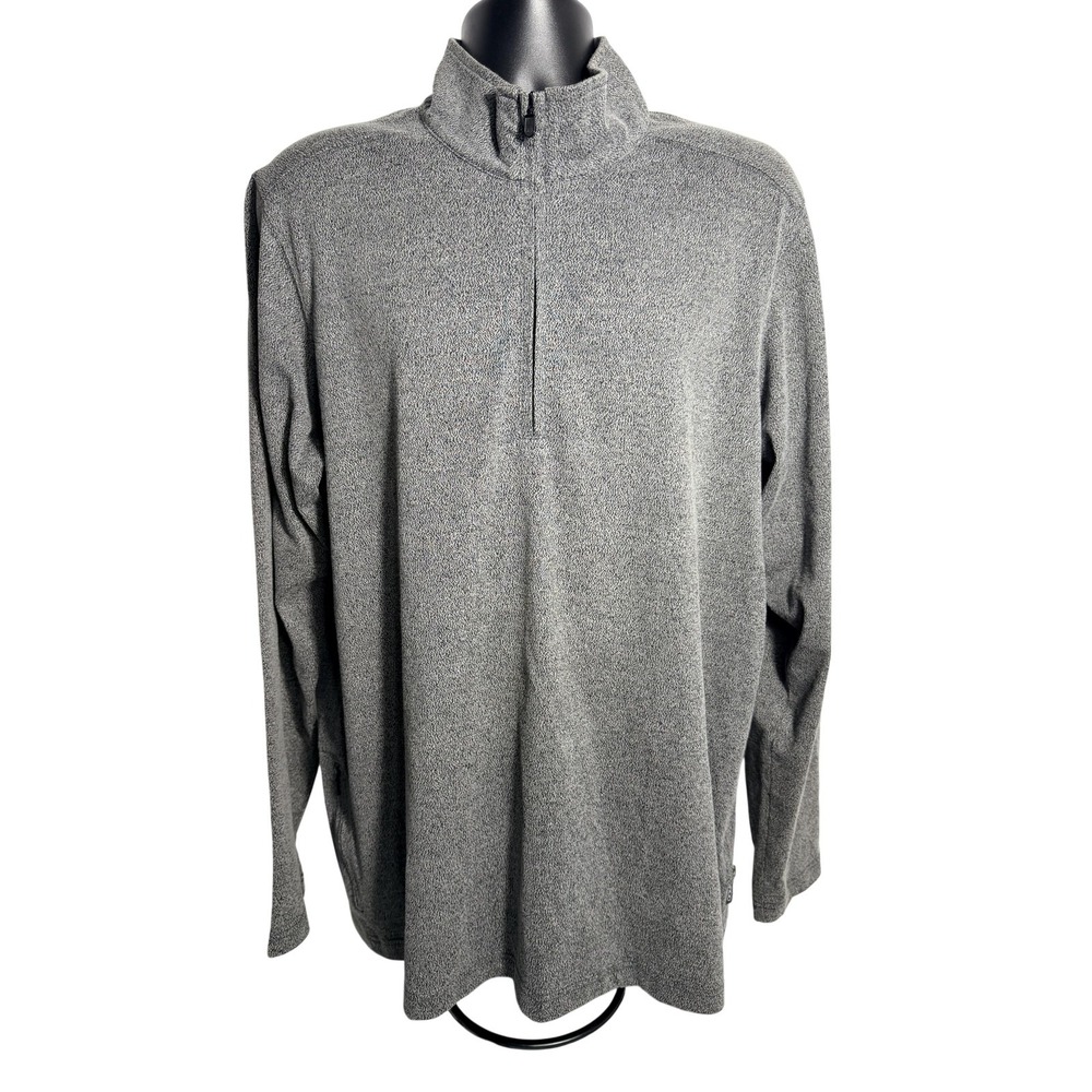 ExOfficio 1/4‎ Zip Pullover Mens XL Gray Long Sleeve Mock Neck Casual Top